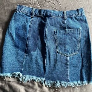 Dance & marvel distressed denim skirt